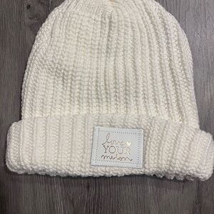 Love Your Melon White Beanie NWOT